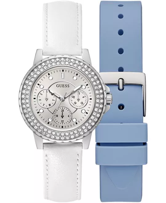 Guess Ladies Silver Tone Multi-function Watch 36mm