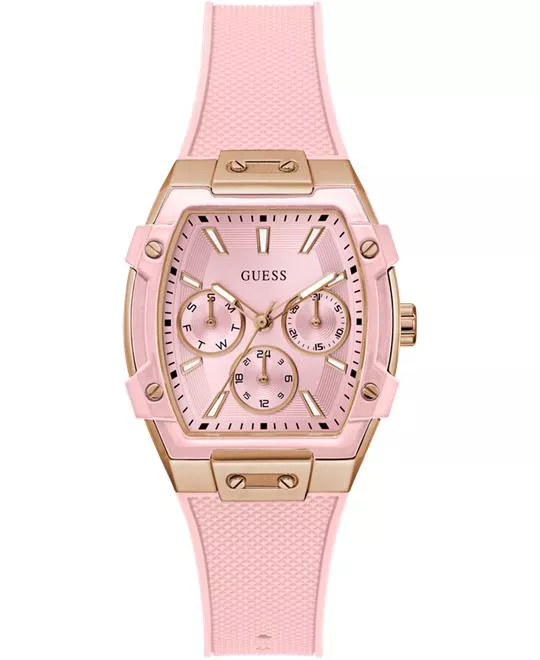 Guess Ladies Sparkling Pink Rose Gold Tone Multi-function Watch 42 x 35mm