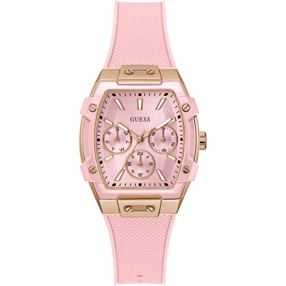 Guess Ladies Sparkling Pink Rose Gold Tone Multi-function Watch 42 x 35mm