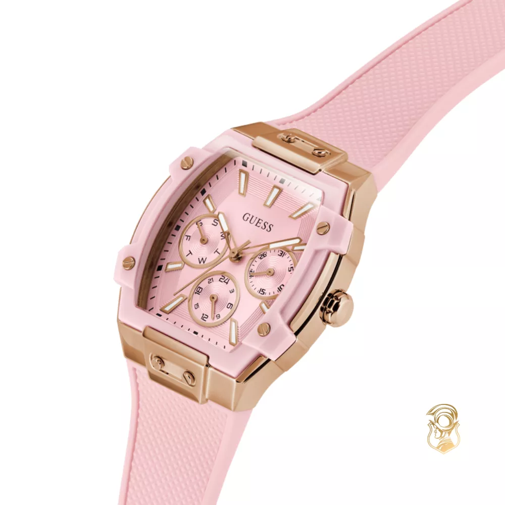 Guess Ladies Sparkling Pink Rose Gold Tone Multi-function Watch 42 x 35mm