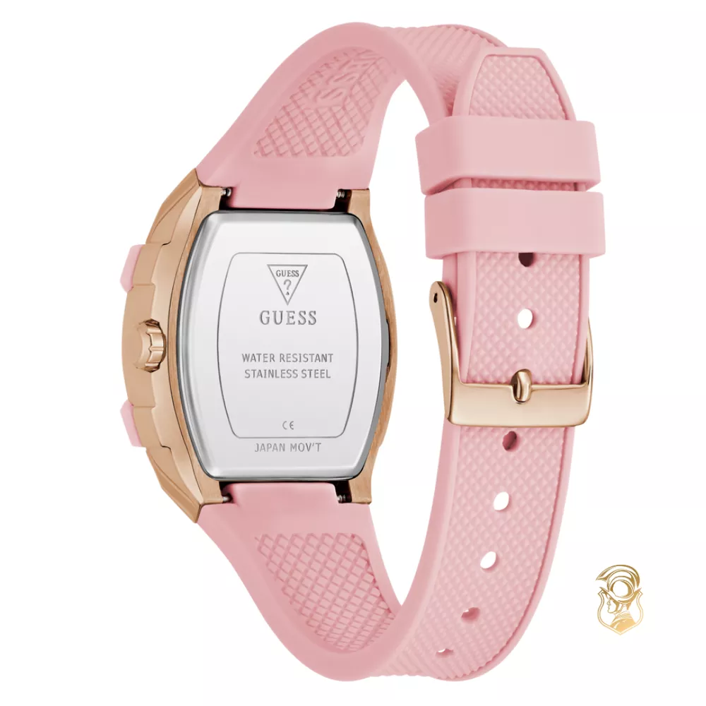 Guess Ladies Sparkling Pink Rose Gold Tone Multi-function Watch 42 x 35mm