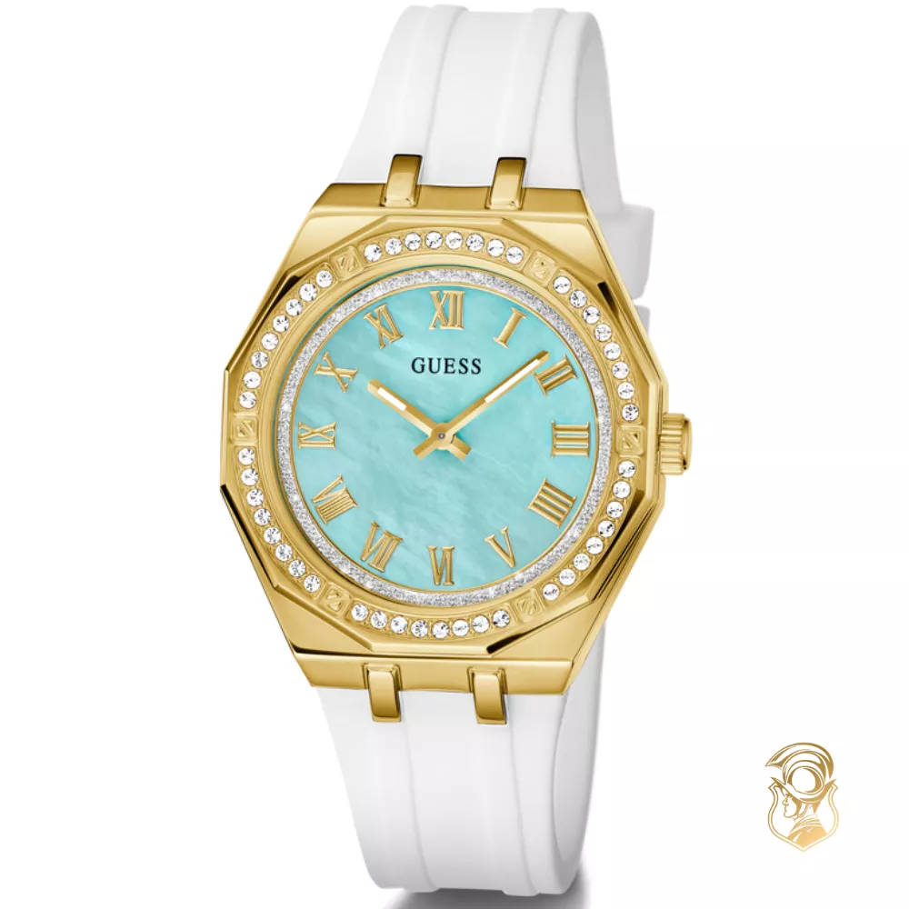 Guess Ladies White Gold Tone Analog Watch 36mm