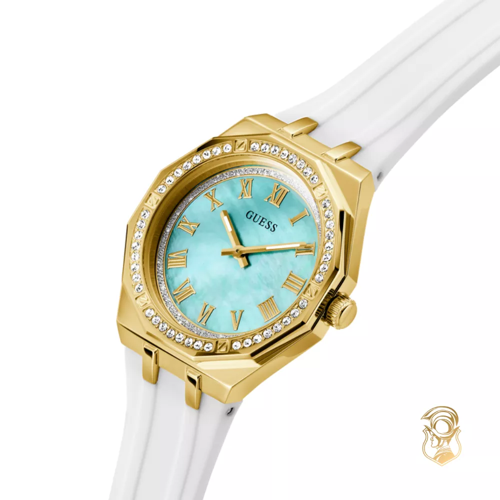 Guess Ladies White Gold Tone Analog Watch 36mm