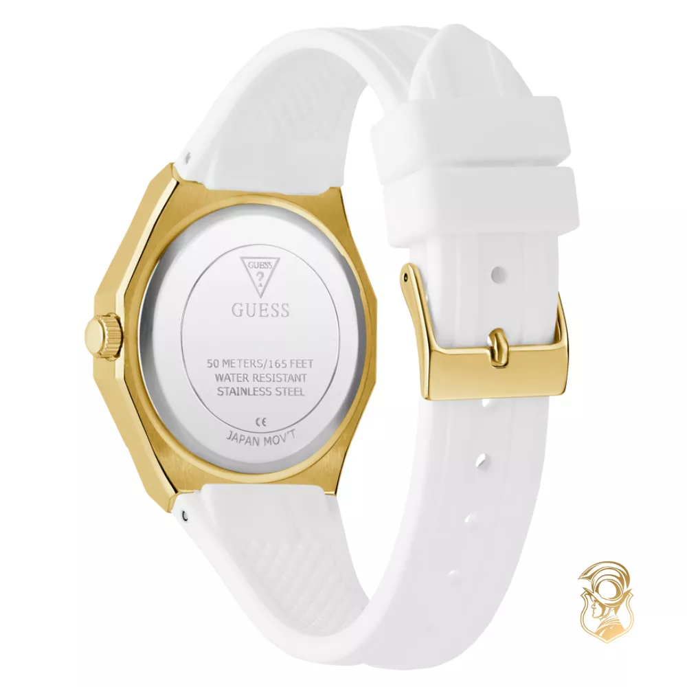 Guess Ladies White Gold Tone Analog Watch 36mm