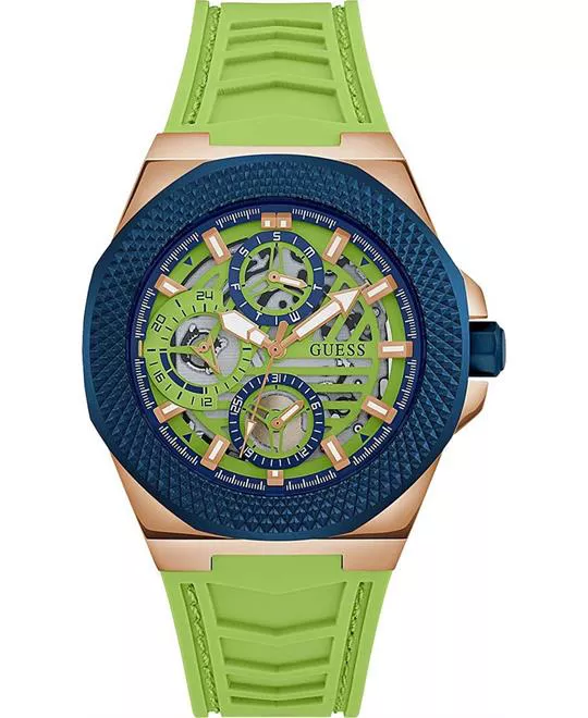 Guess Lime Green Multifunctional Watch 44MM