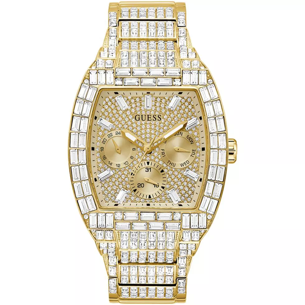 Guess Limited Edition Gold Tone Multi-function Watch 43mm