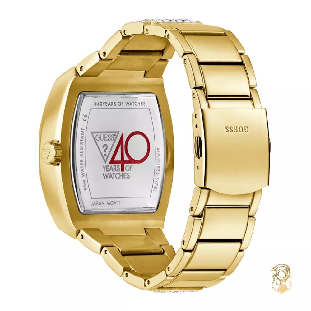 Guess Limited Edition Gold Tone Multi-function Watch 43mm