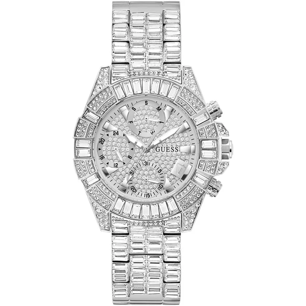 Guess Limited Edition Silver Tone Multi-function Watch 39mm