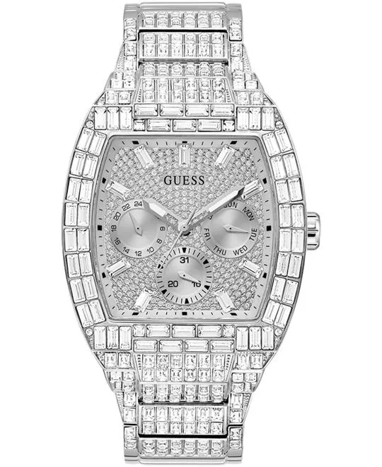 Guess Limited Edition Silver Tone Multi-function Watch 43mm