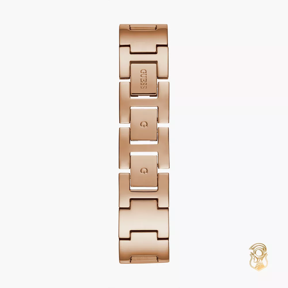 Guess Logo Tiled Rose Gold Tone Watch 36.5mm