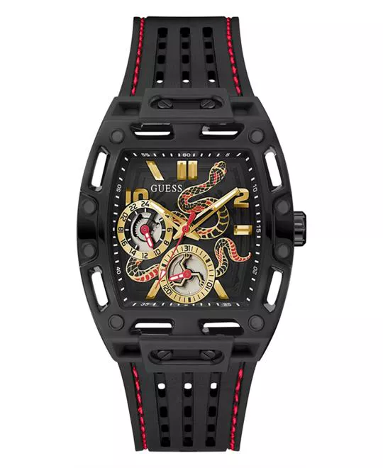 Guess Snake Mens Black Multi-function Watch 41.5 mm 