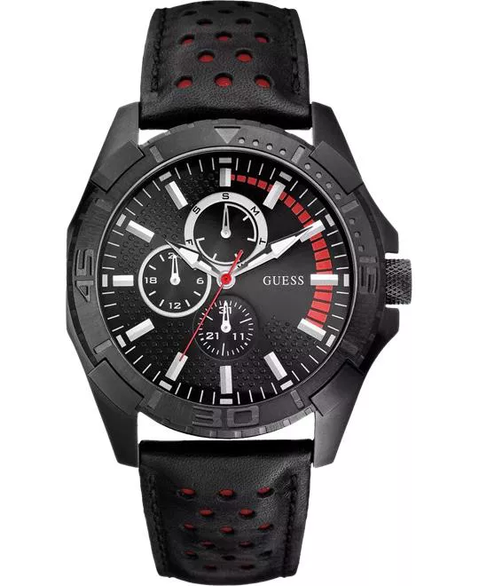 Guess Luxury Black And Red Sport Watch 44mm