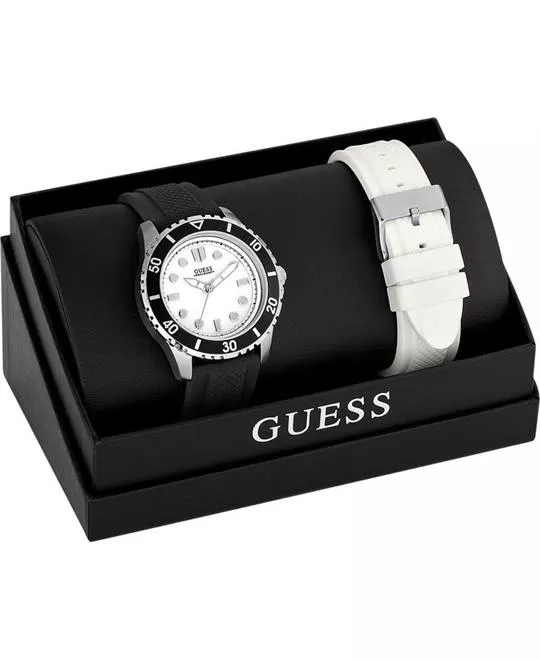 GUESS Sporty Men's Silicone Watch Set 45mm