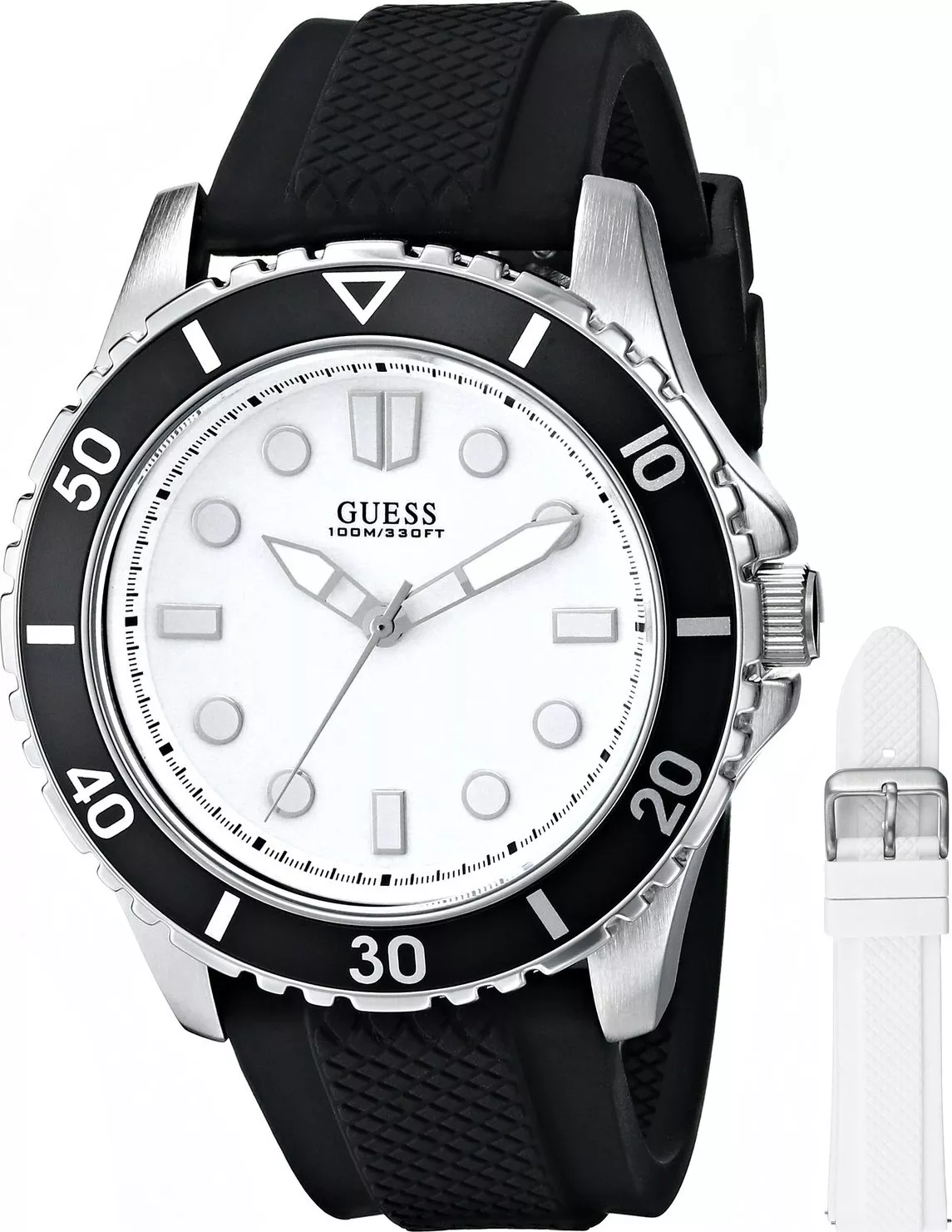 GUESS Sporty Men's Silicone Watch Set 45mm