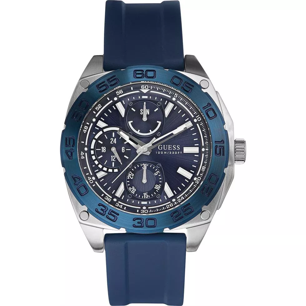 GUESS Chronograph Silicone Men's Watch 46mm 