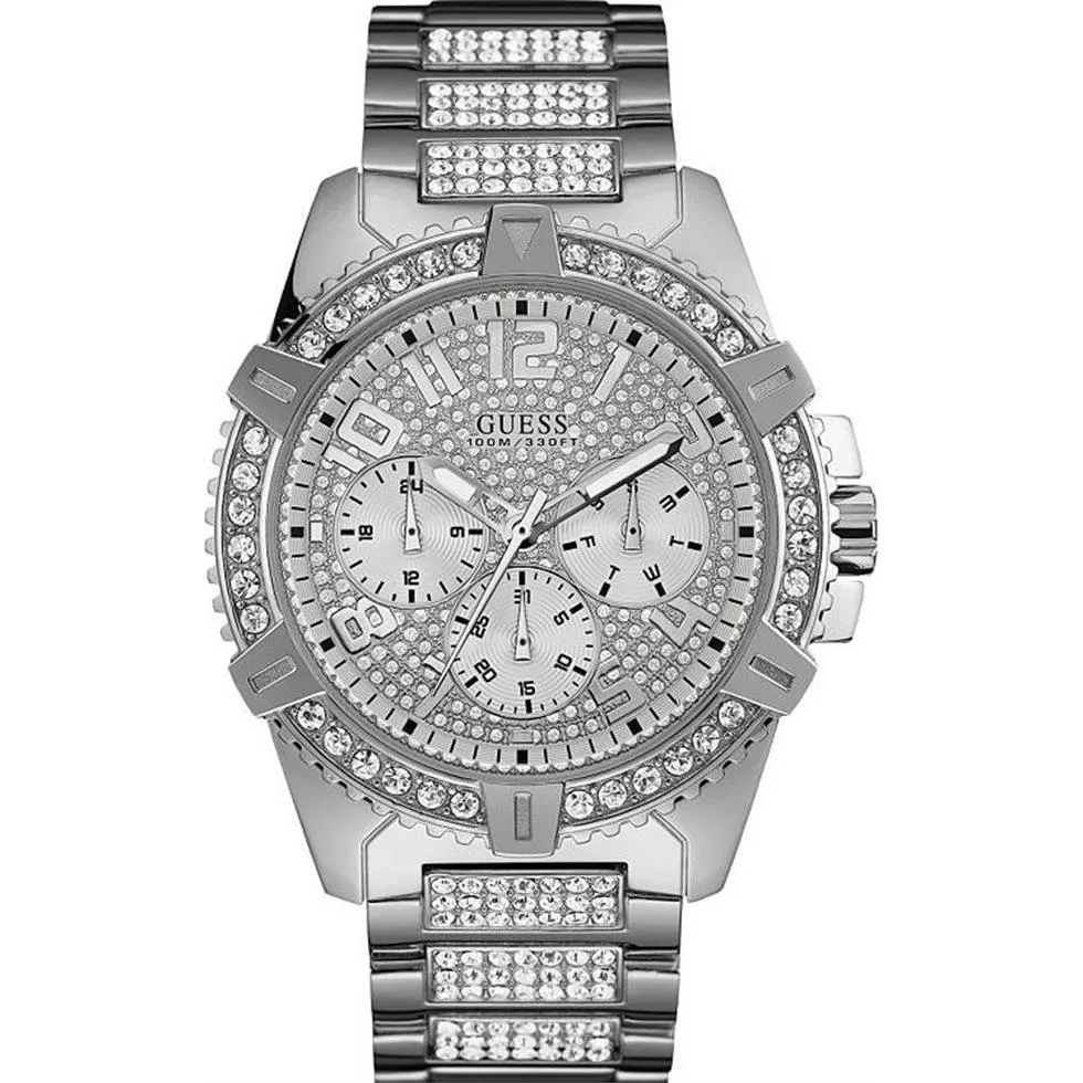 GUESS Men's Stainless Steel Watch 48mm
