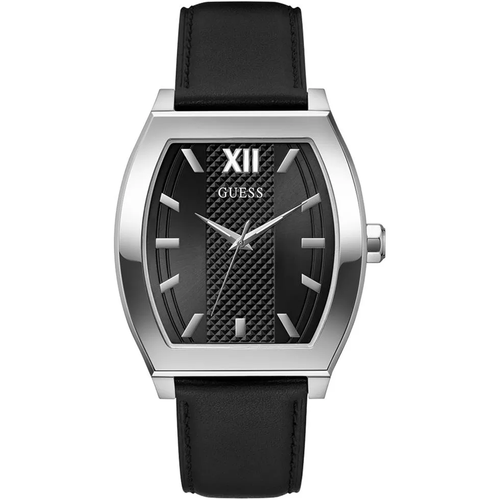 Guess Mens Black Silver Watch 42mm