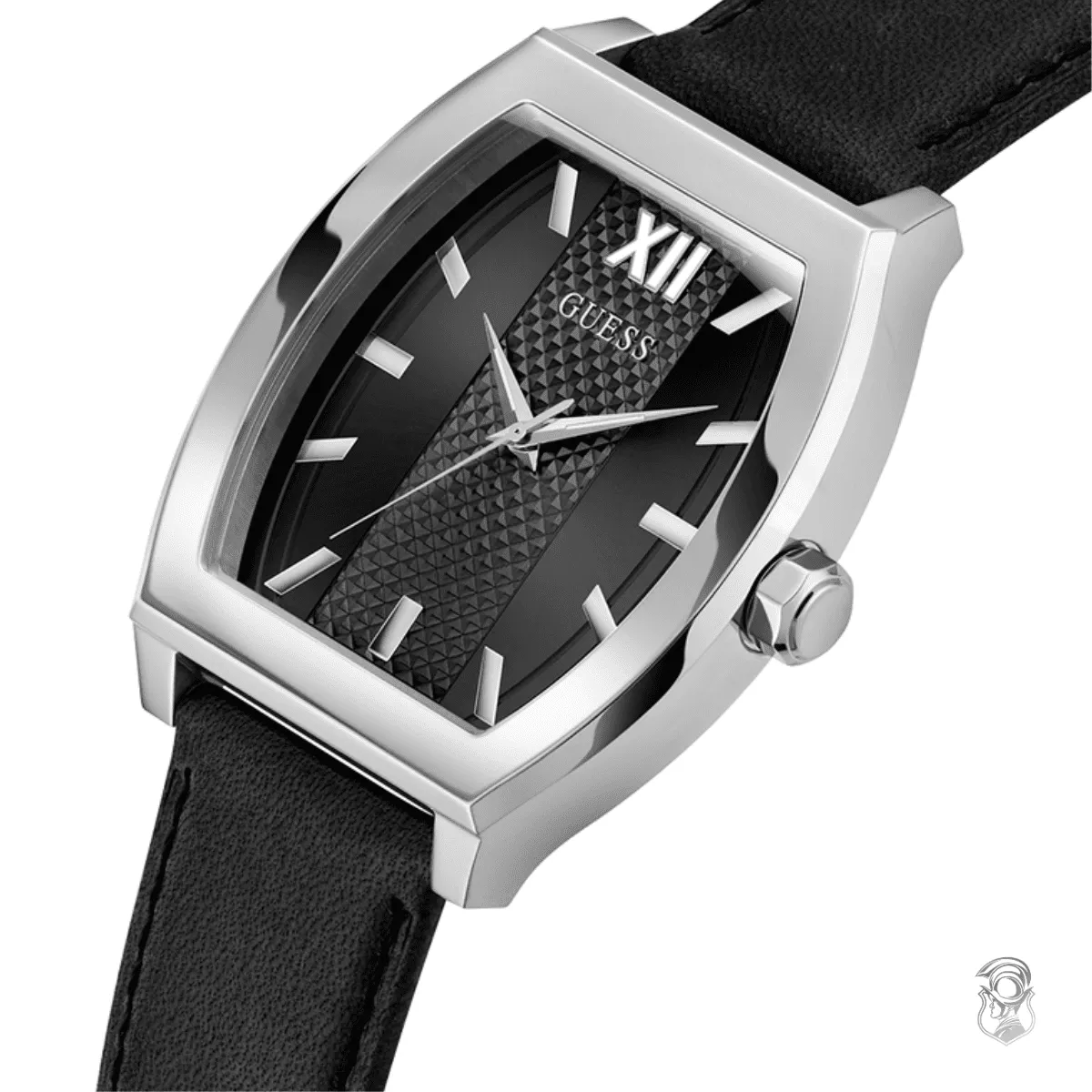 Guess Mens Black Silver Watch 42mm