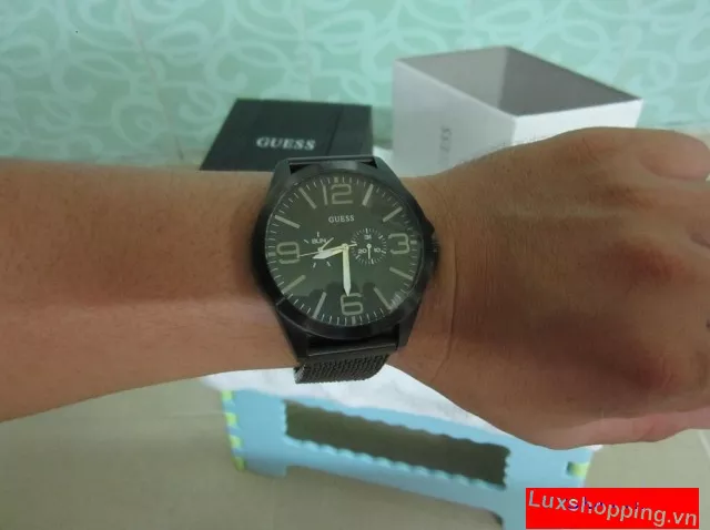 Guess Modern Sleek Ionic-Plated Men's Watch 49mm 