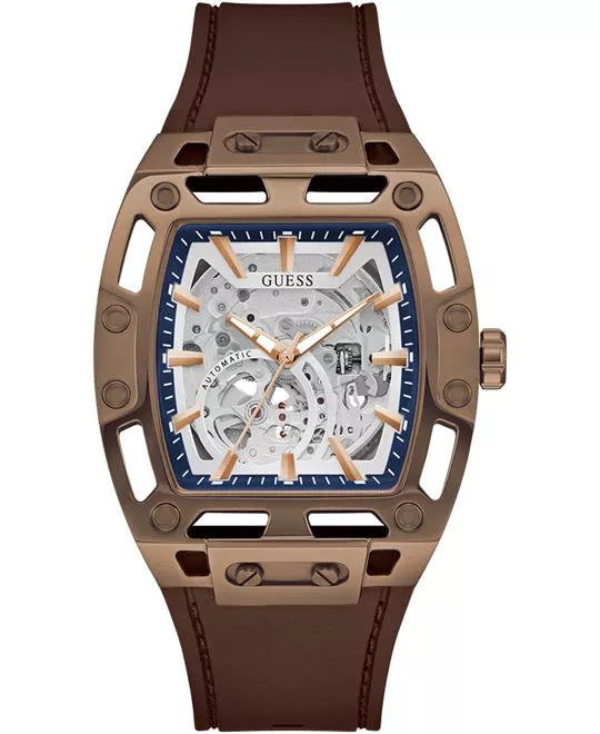 Guess Mens Brown Coffee Automatic Watch 42mm