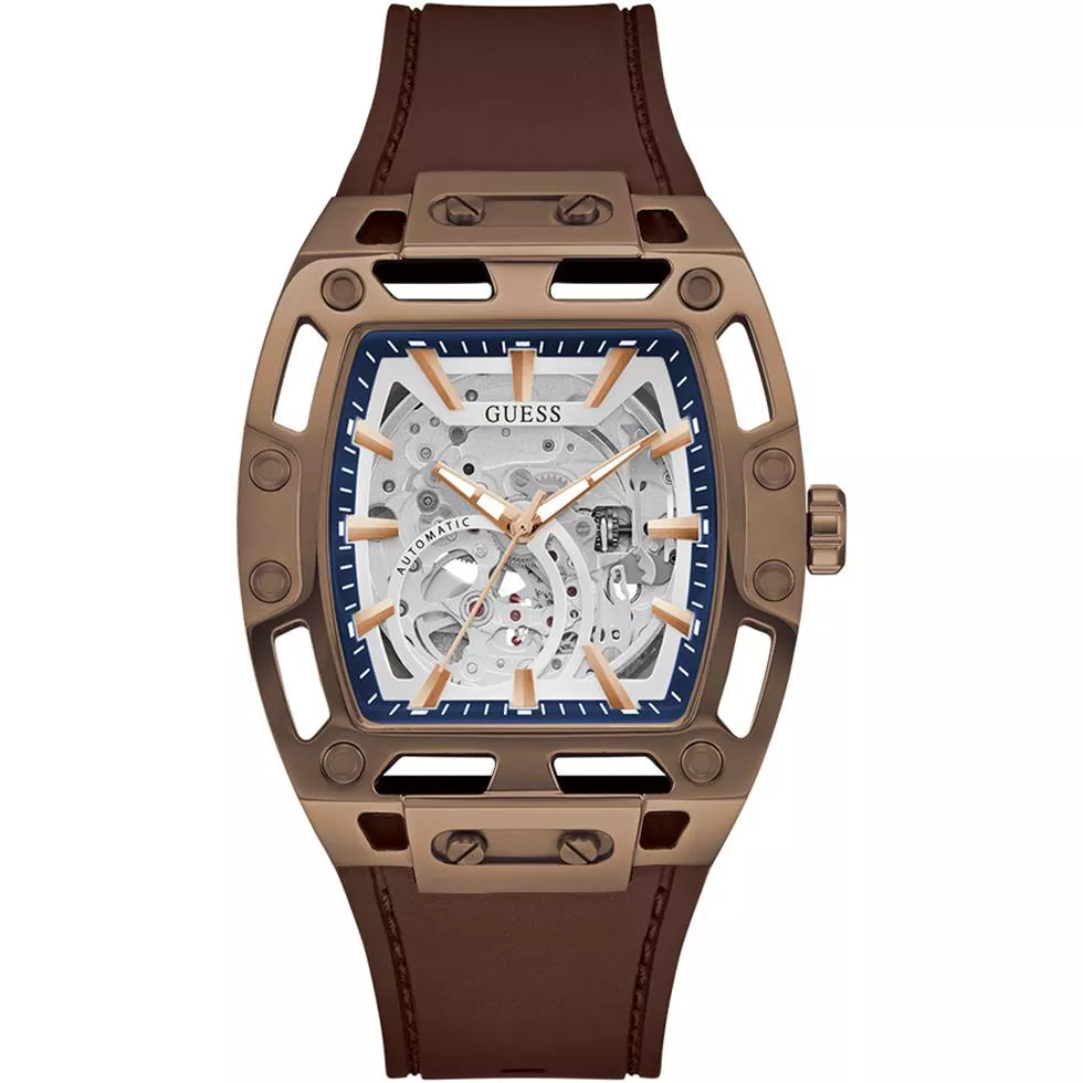Guess Mens Brown Coffee Automatic Watch 42mm