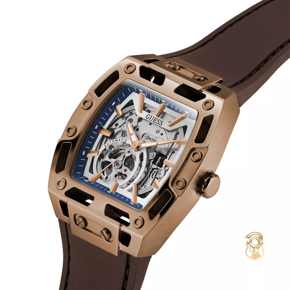 Guess Mens Brown Coffee Automatic Watch 42mm