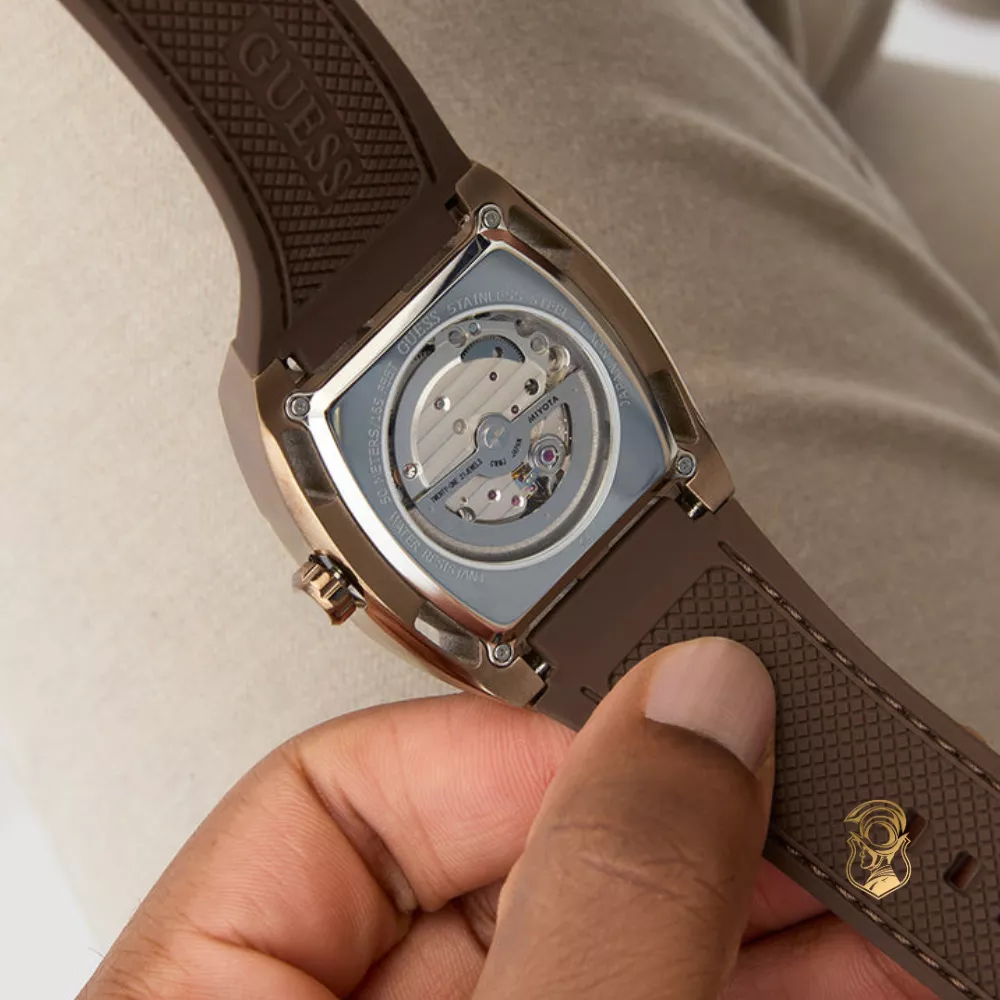 Guess Mens Brown Coffee Automatic Watch 42mm