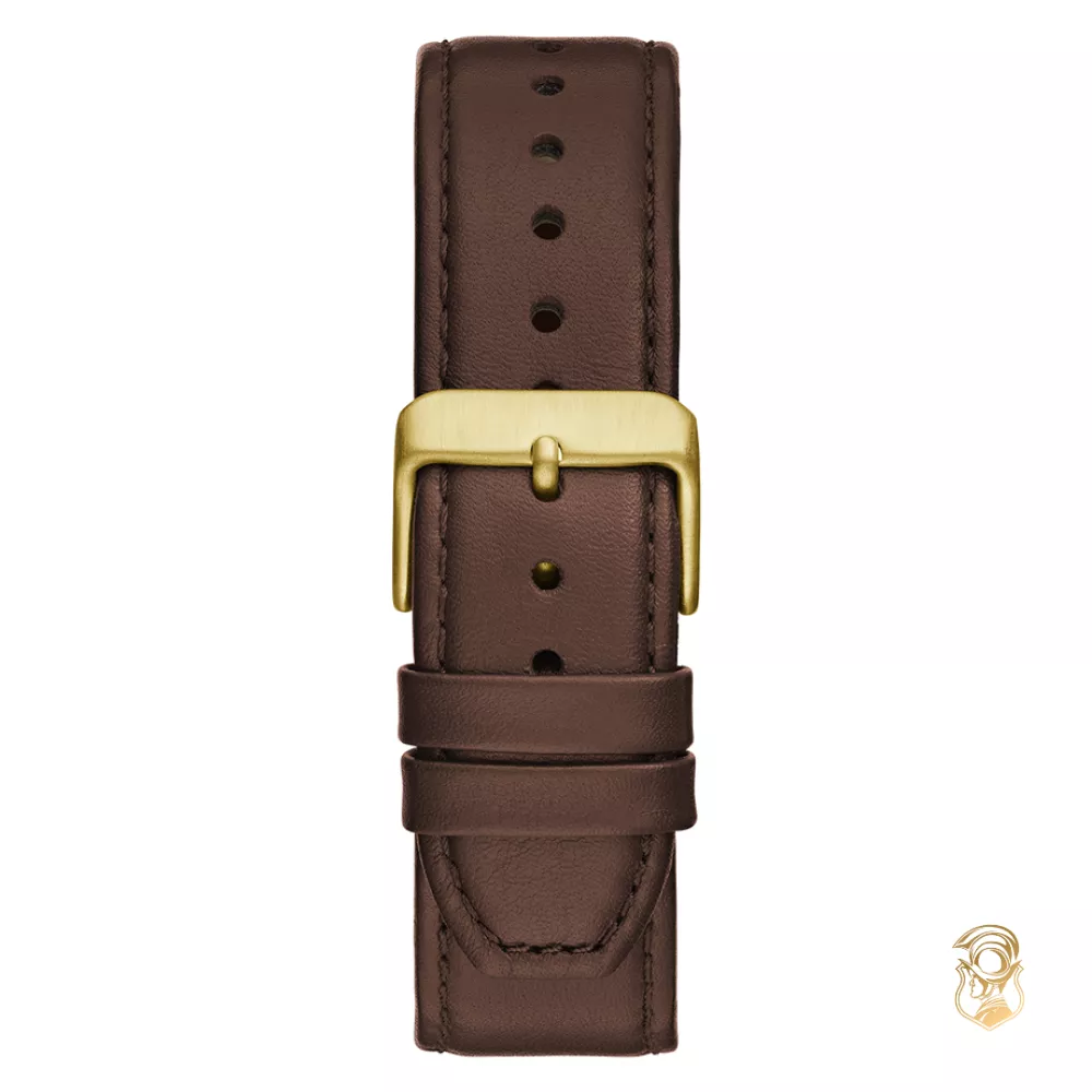 Guess Mens Brown Gold Tone Watch 42mm