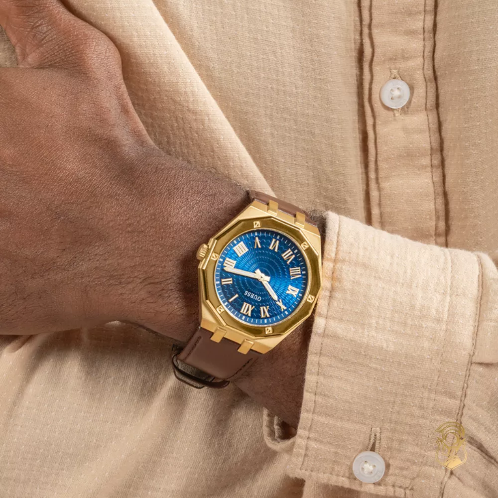 Guess Mens Brown Gold Tone Watch 42mm