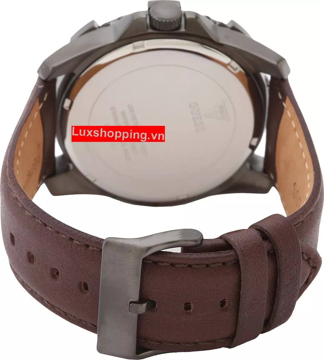 GUESS Dynamic Brown Leather Men's Watch 49mm