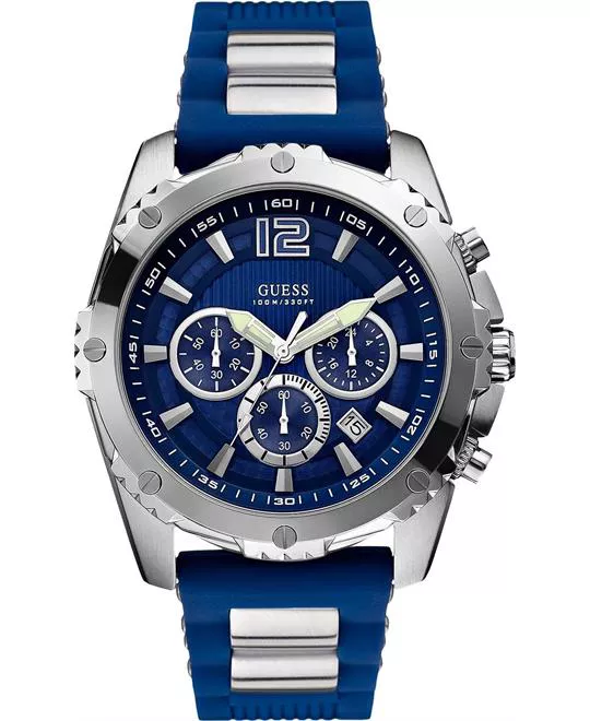 GUESS Chronograph Silicone Men's Watch 47mm