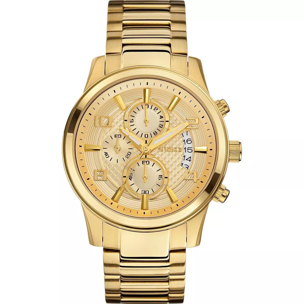 GUESS Classic Crocodile-Grained Watch 44mm