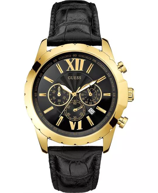 GUESS Classic Black Chronograph Watch 45mm