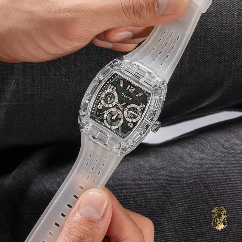 GUESS Mens Clear Multi-function Watch 41.5mm