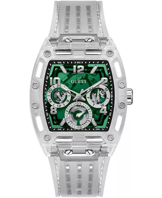 GUESS Mens Clear Multi-function Watch 41.5mm
