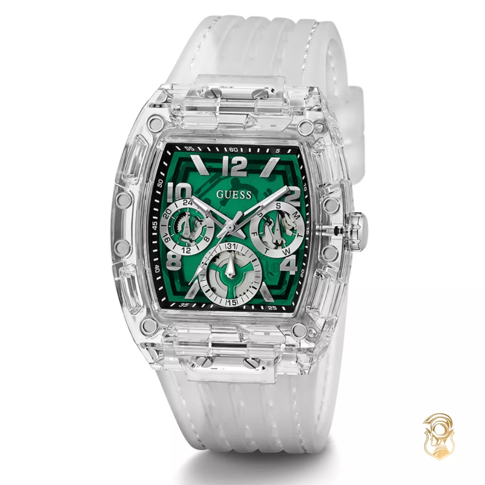 GUESS Mens Clear Multi-function Watch 41.5mm