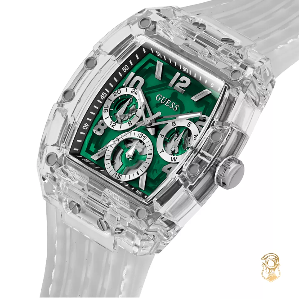 GUESS Mens Clear Multi-function Watch 41.5mm