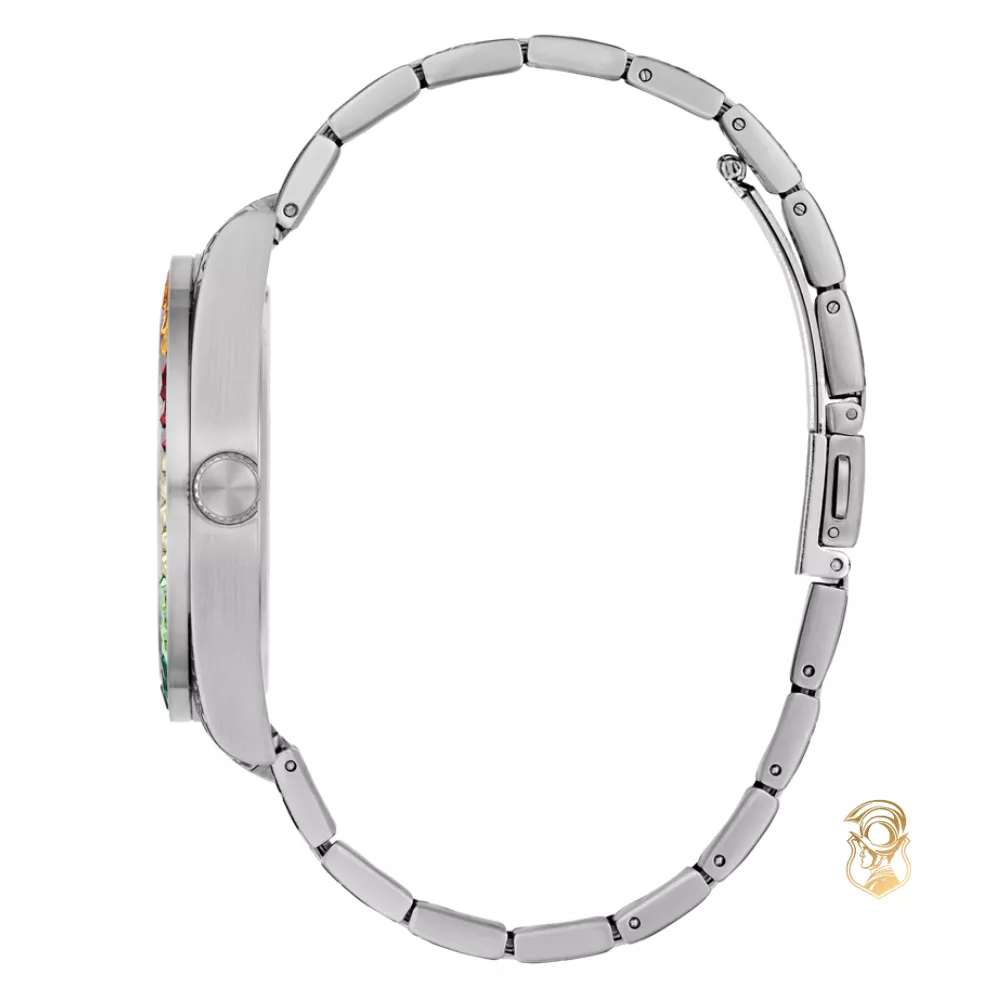 Guess Mens Day Of The Dead Silver Tone Multi-function Watch 42mm