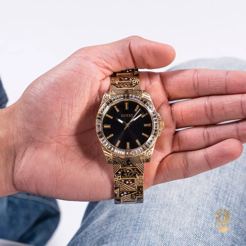 Guess Mens Gold Tone Analog Watch 42mm