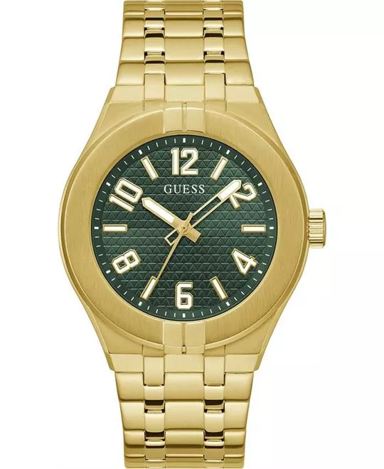 Guess Mens Gold Tone Analog Watch 44mm