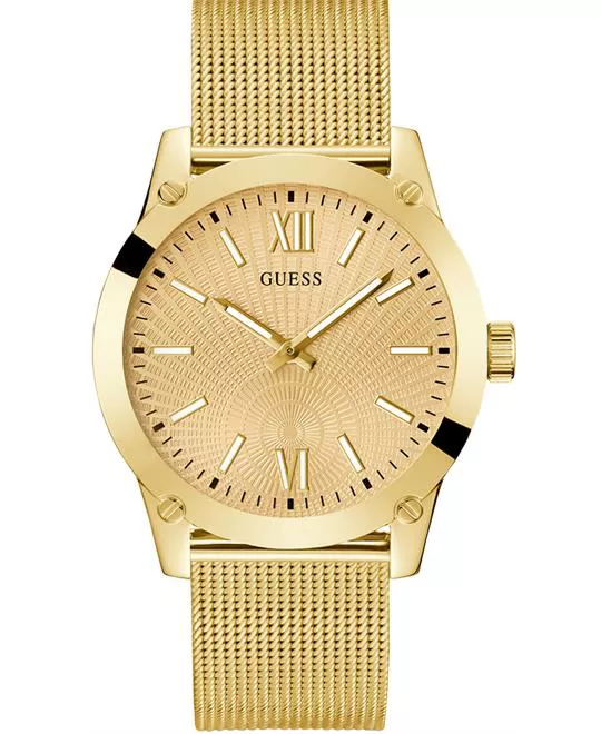 Guess Crescent Gold Tone Watch 44mm