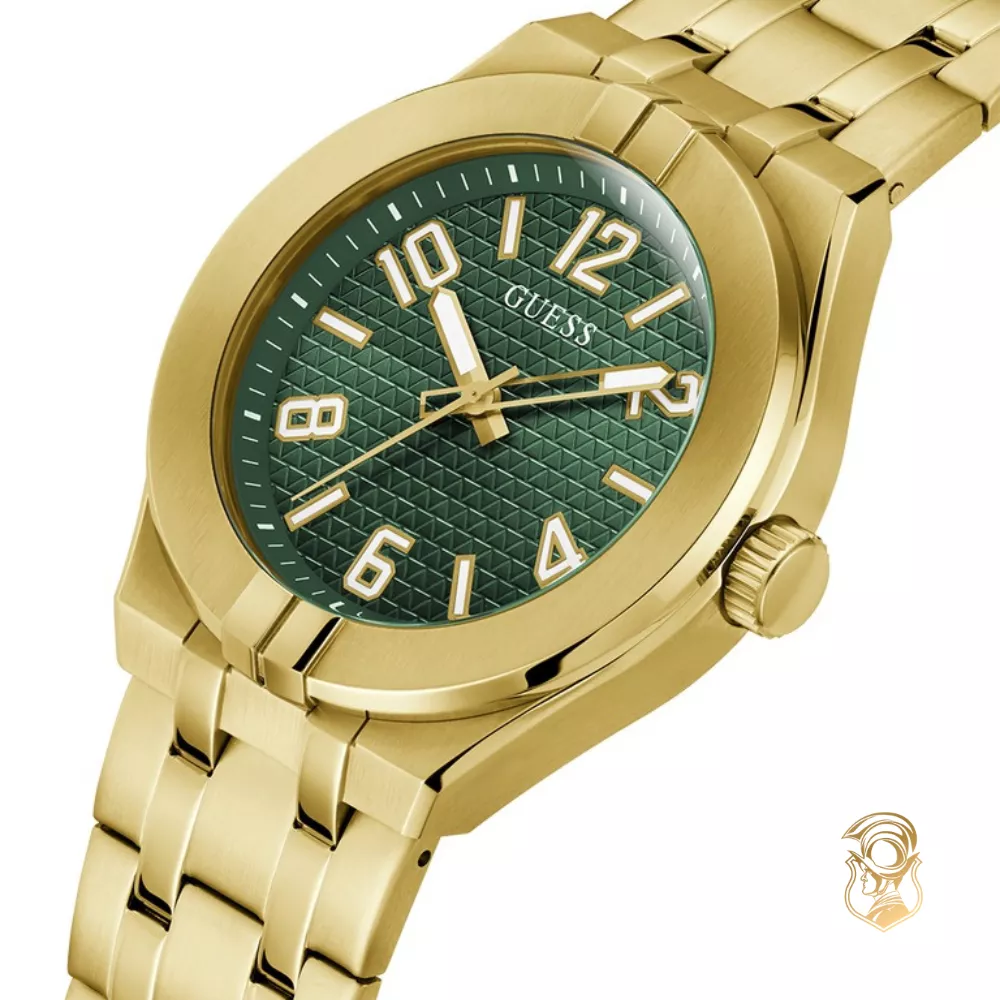 Guess Mens Gold Tone Analog Watch 44mm