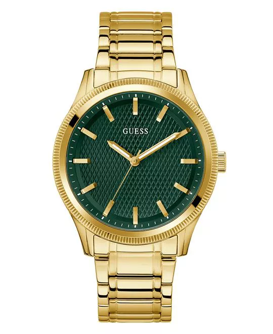 Guess Mens Gold Tone Analog Watch 44mm