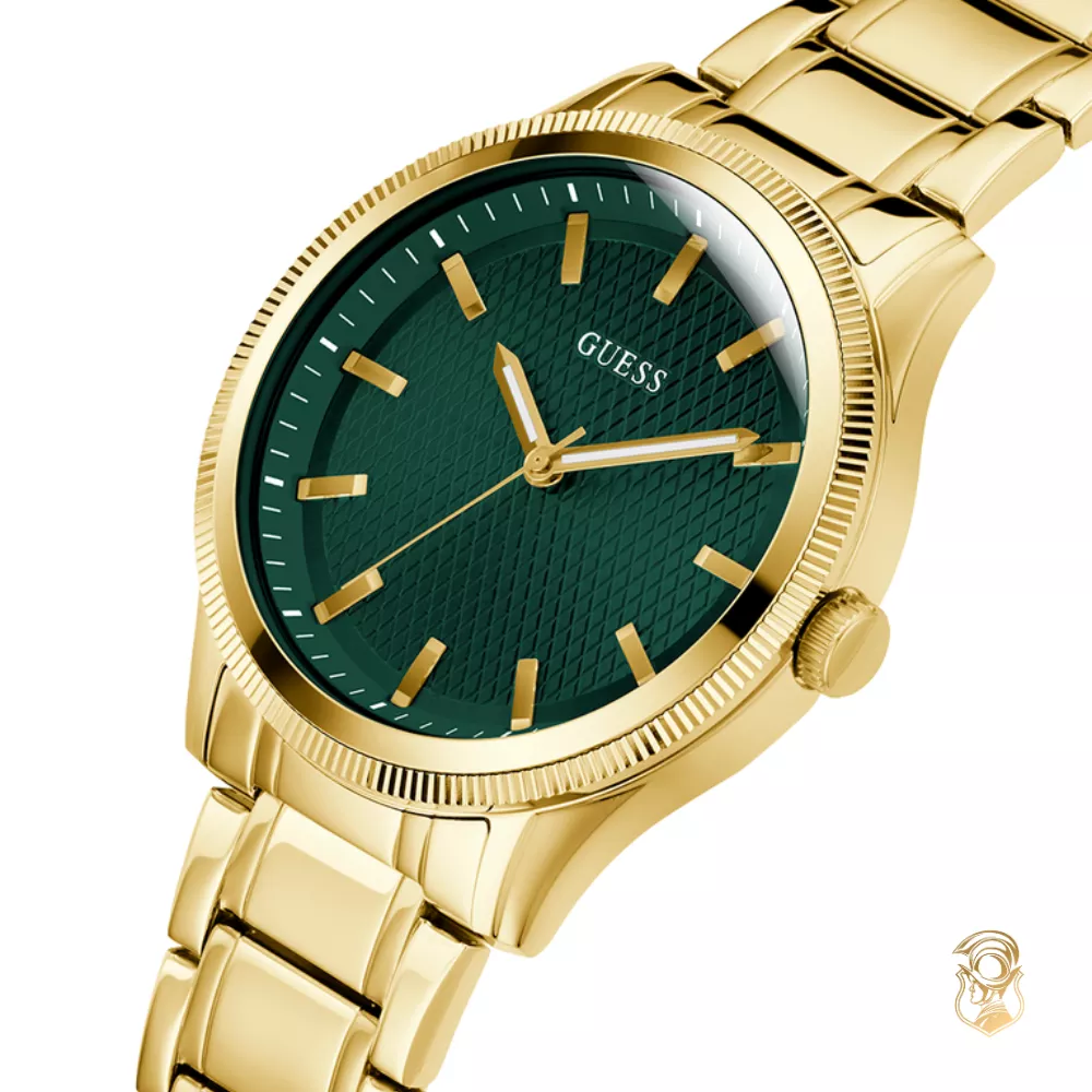 Guess Mens Gold Tone Analog Watch 44mm