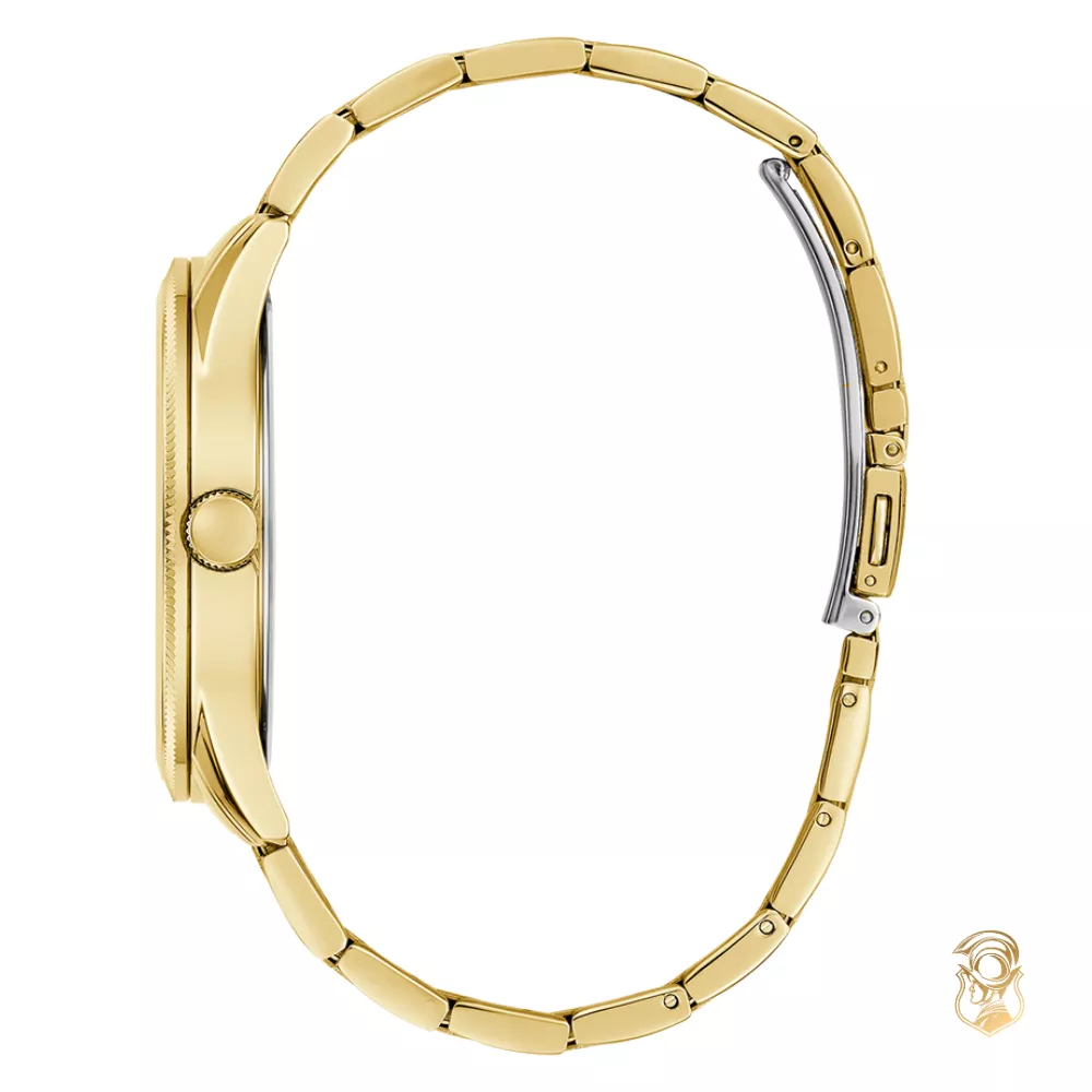 Guess Mens Gold Tone Analog Watch 44mm