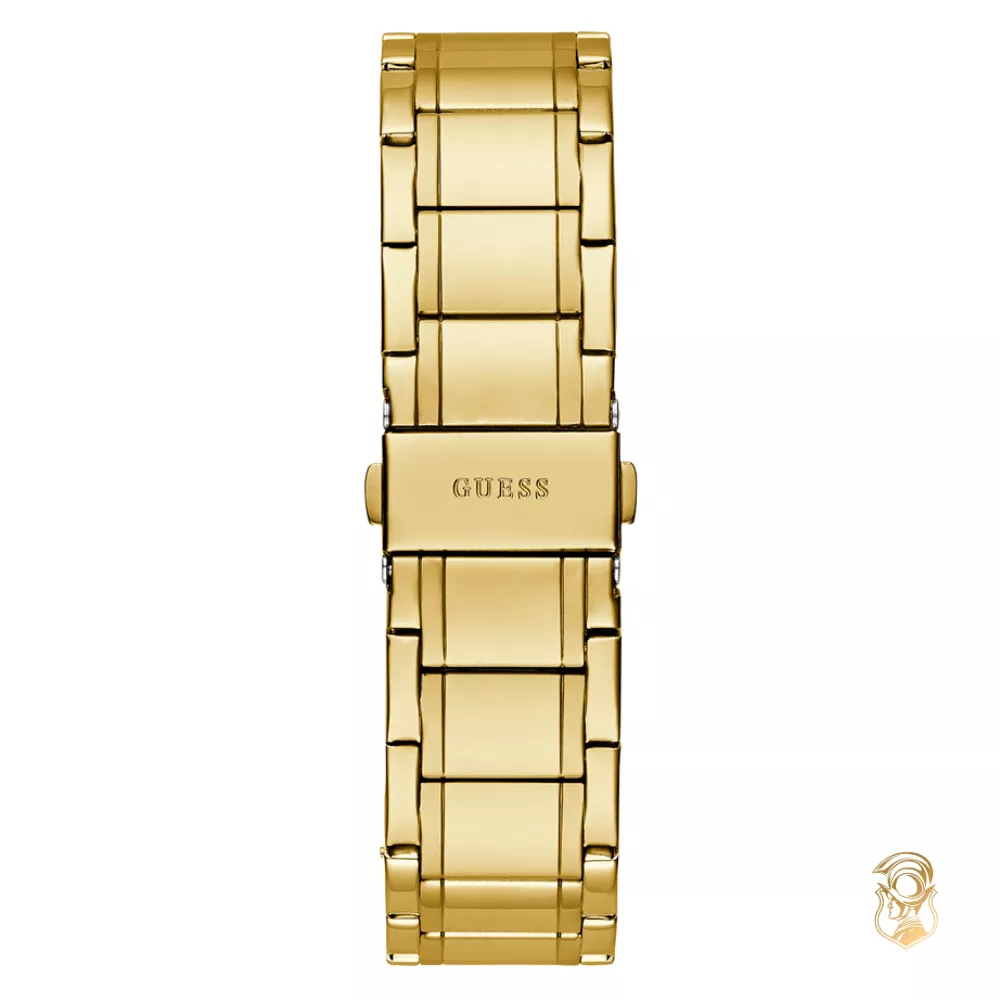 Guess Mens Gold Tone Analog Watch 44mm
