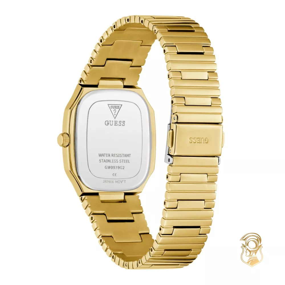 Guess Mens Gold Tone Date Watch 35mm