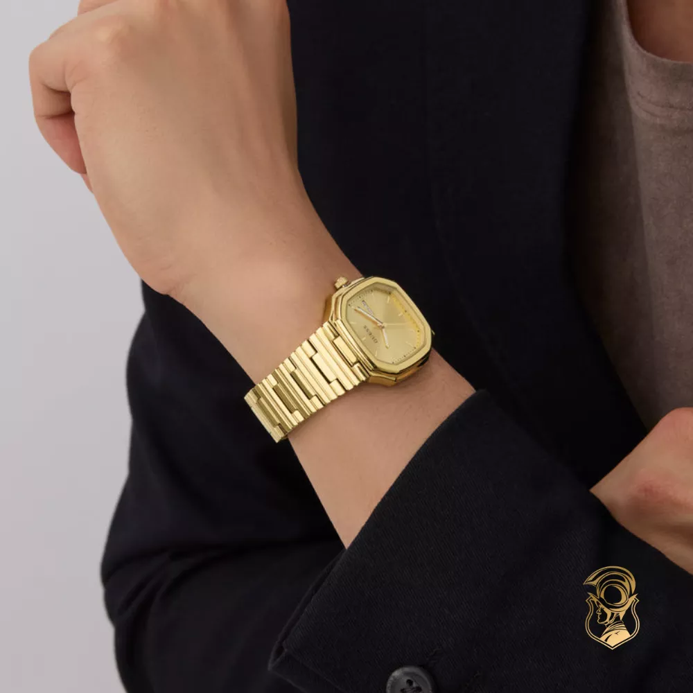 Guess Mens Gold Tone Date Watch 35mm