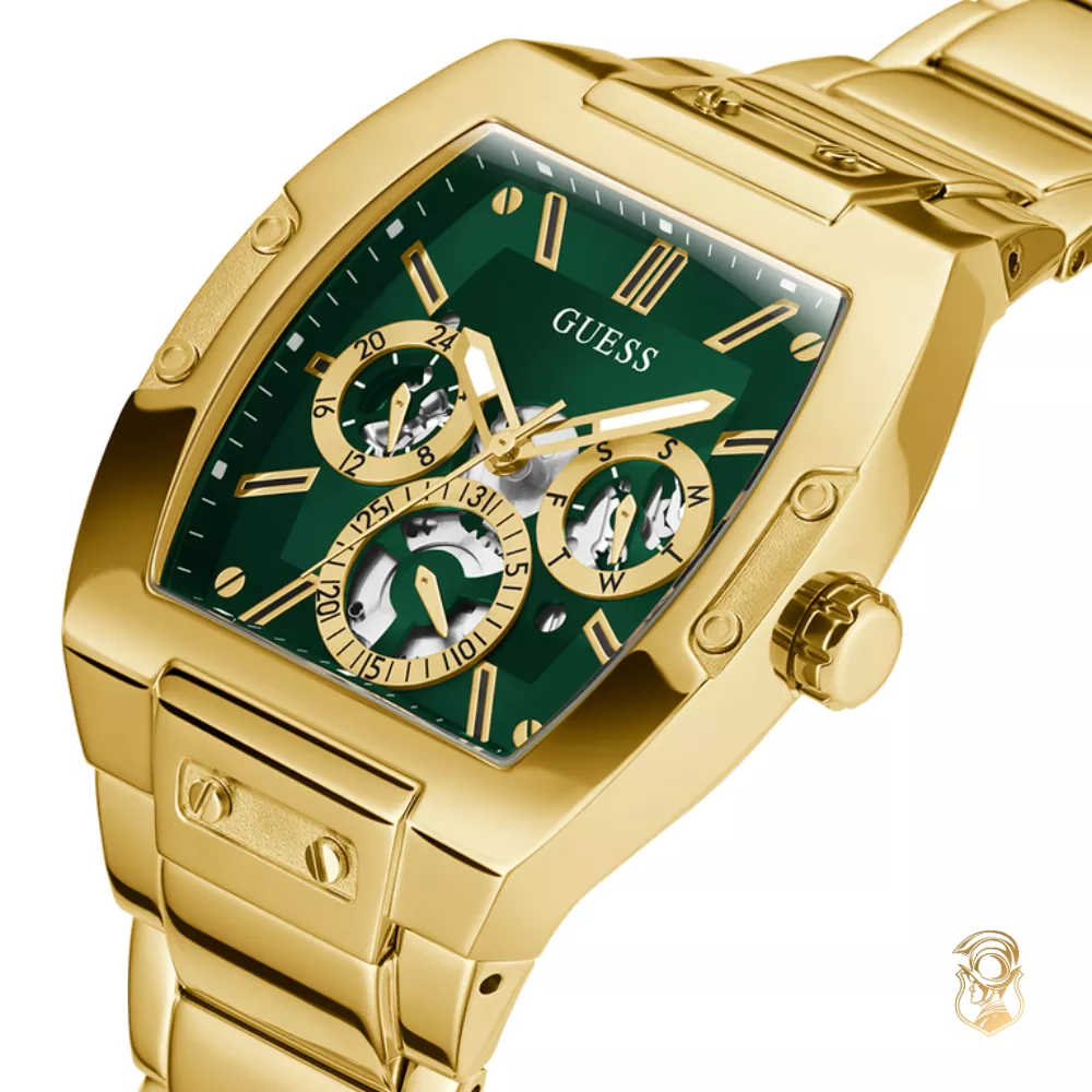 Guess Mens Gold Tone Multi-function Watch 41.5mm