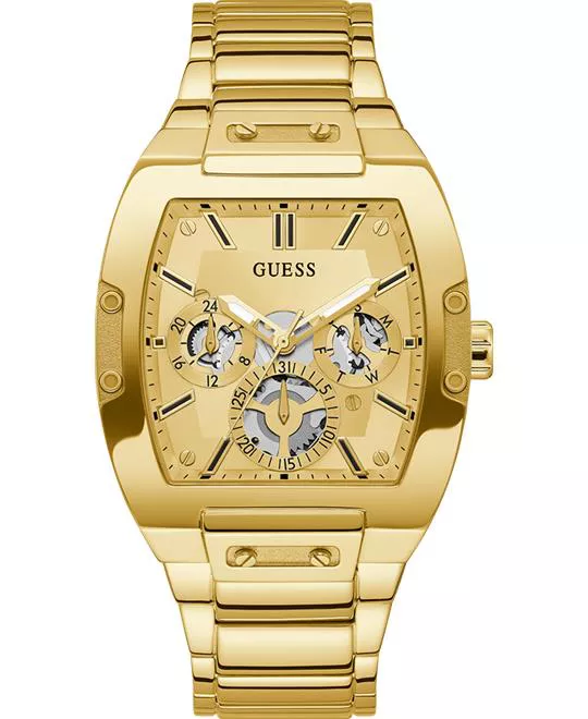 GUESS Mens Gold Tone Multi-Function Watch 41.5mm